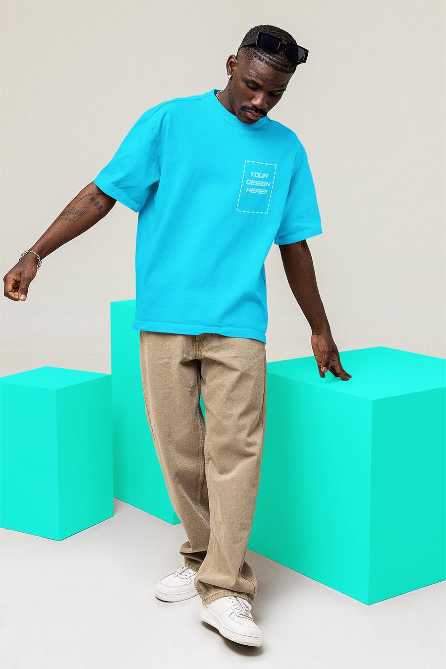 Front Pocket Print & Back A3+ Personalized Design Unisex Cotton Shirt