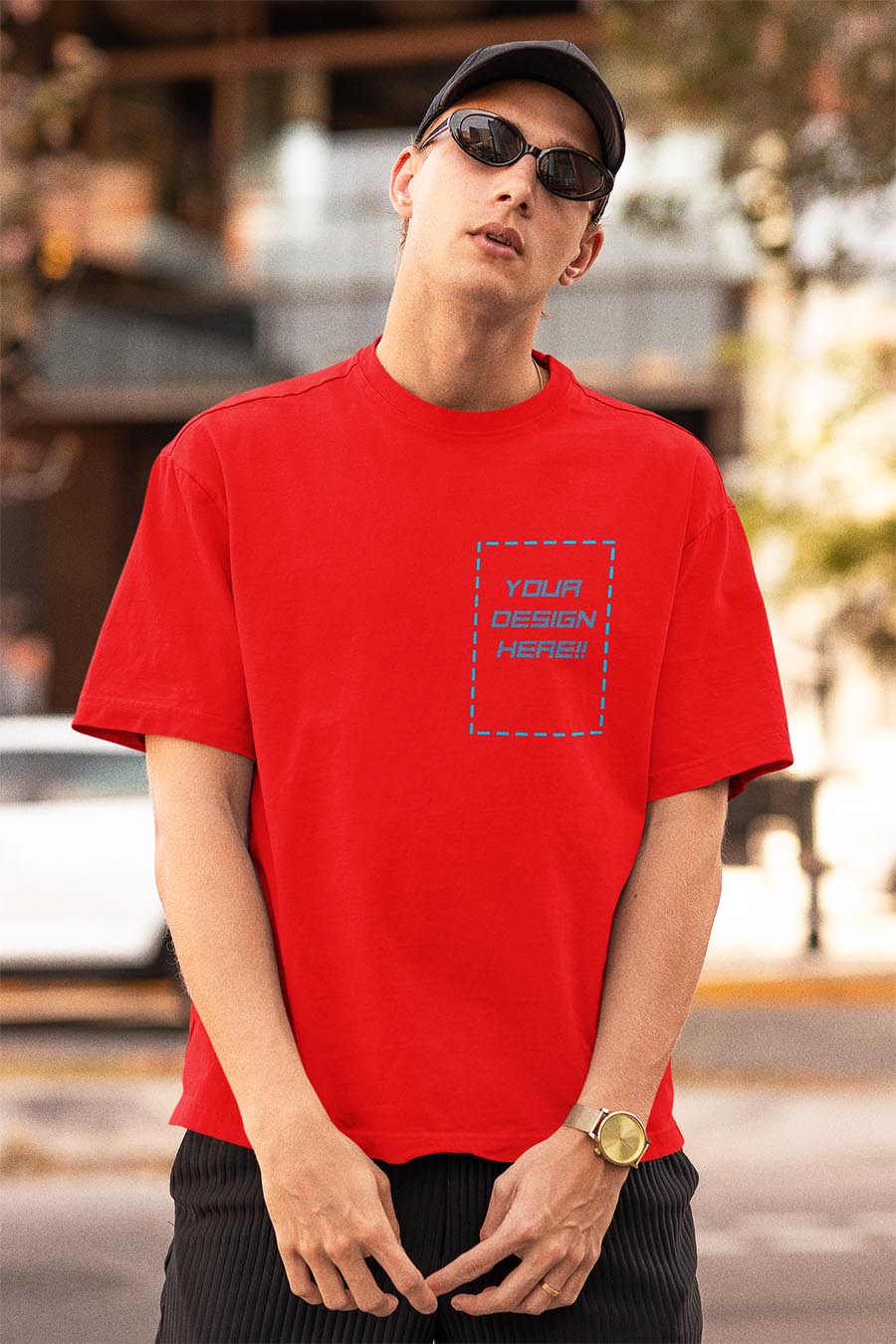 Front Pocket Print & Back A3+ Personalized Design Unisex Cotton Shirt