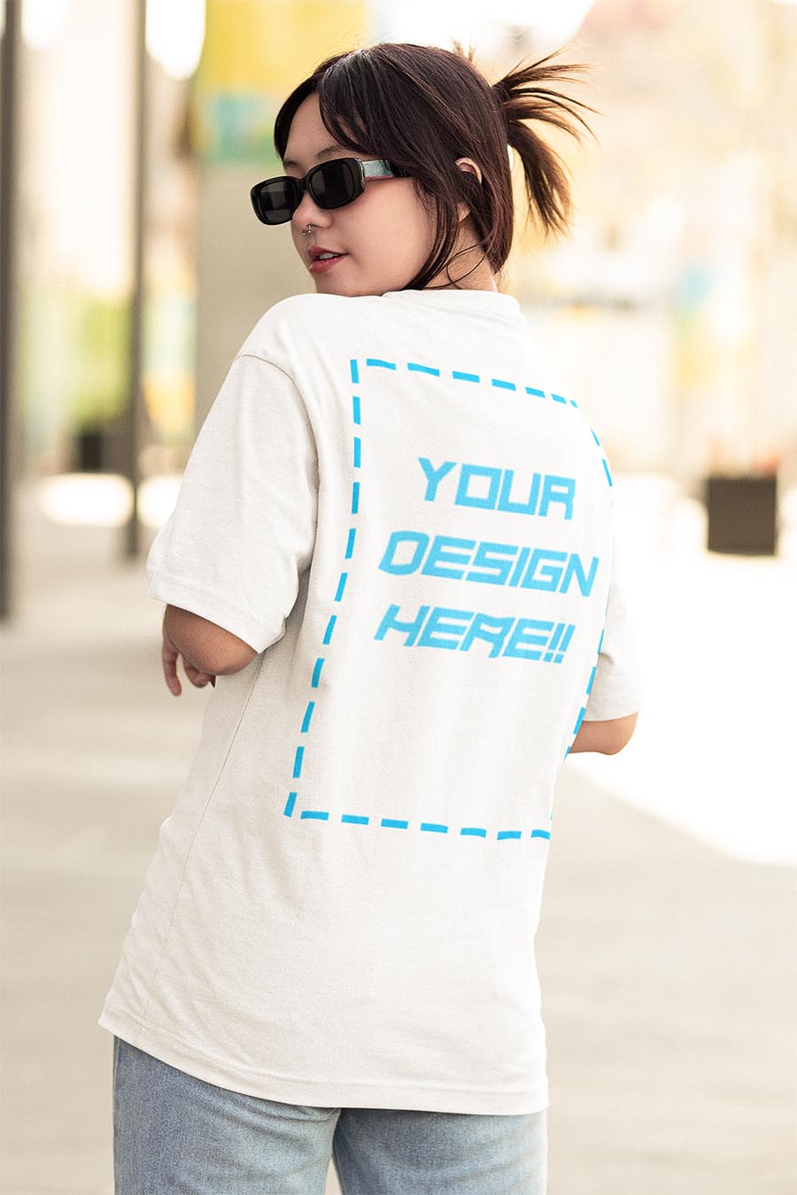 Front Pocket Print & Back A3+ Personalized Design Unisex Cotton Shirt