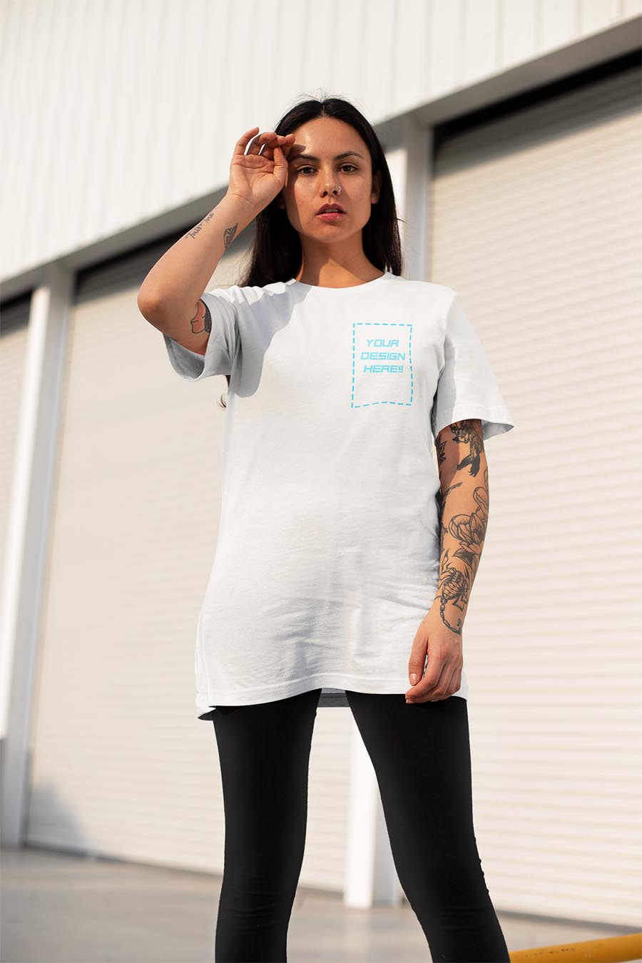 Front Pocket Print & Back A3+ Personalized Design Unisex Cotton Shirt