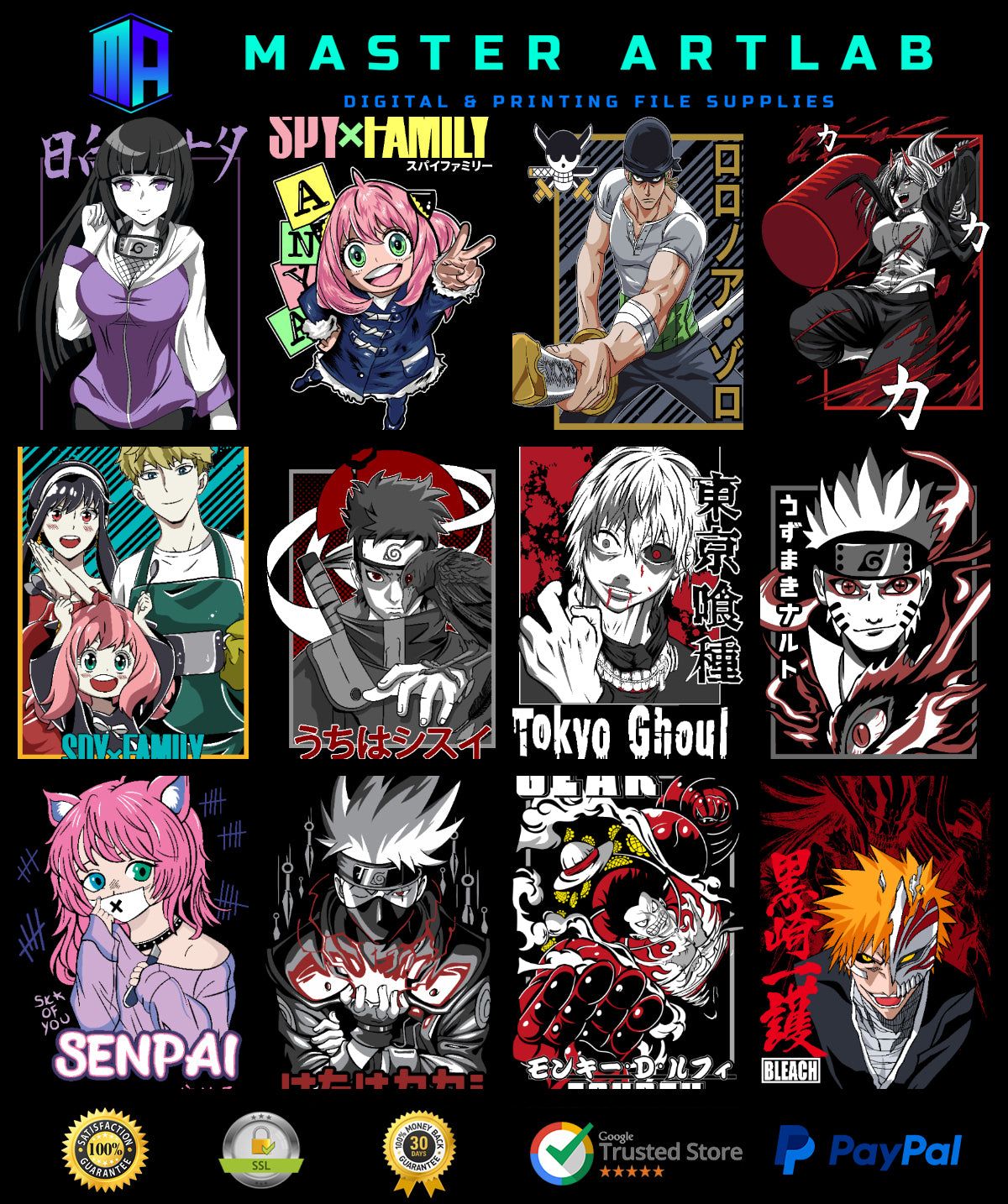 Anime Design | Design for T-Shirt and Tote bag | POD | Anime, Anime  character design, Character design
