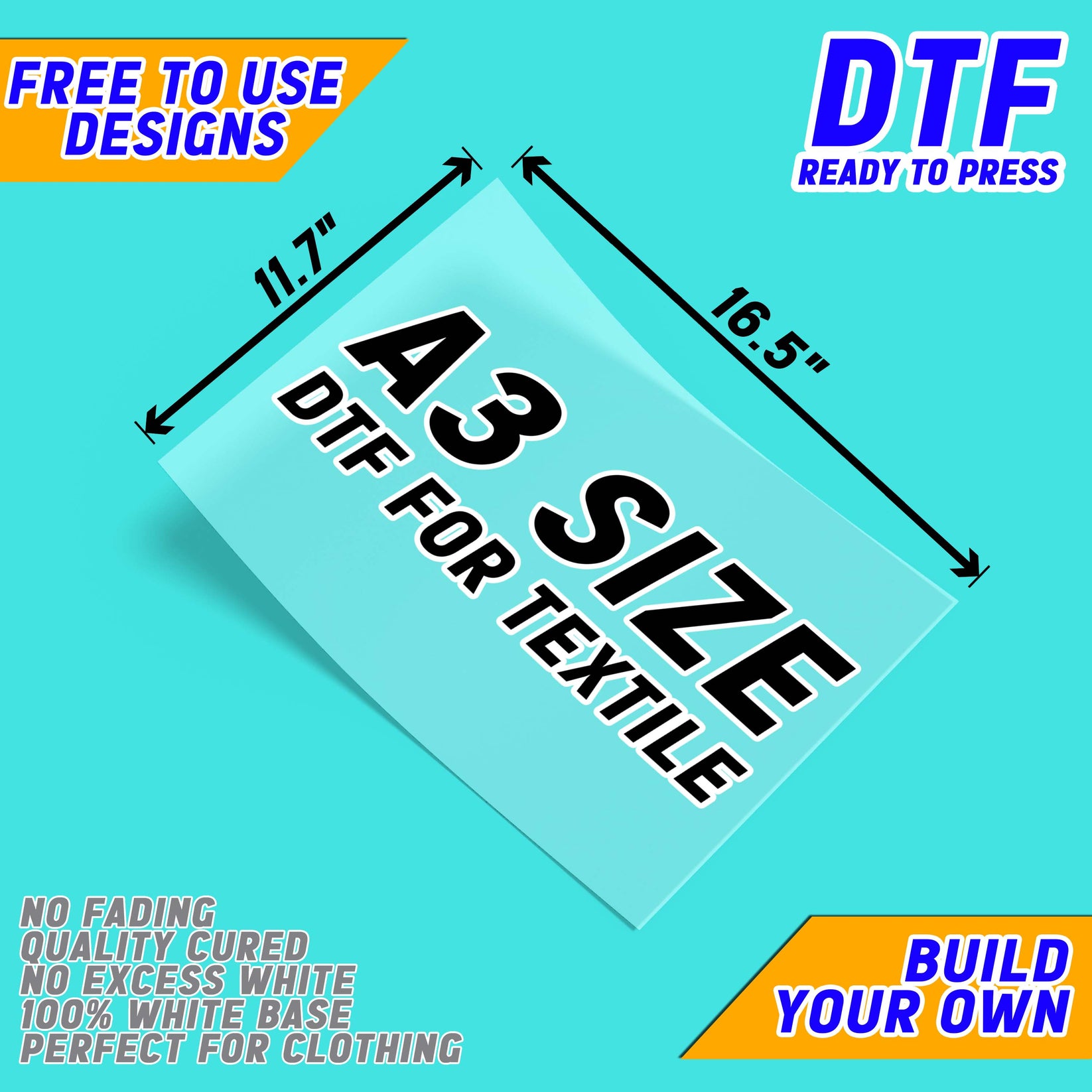 Build Your Own DTF Print Layout ( FREE DESIGNS ) ( for textile / cloth ...