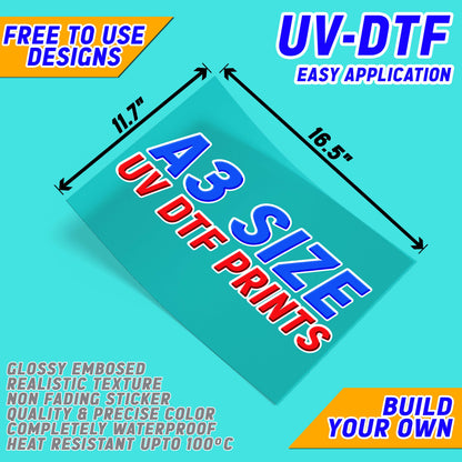 Build Your Own UV-DTF Print Layout ( FREE DESIGNS ) ( for any kind of material )