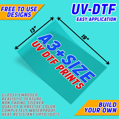 Build Your Own UV-DTF Print Layout ( FREE DESIGNS ) ( for any kind of material )